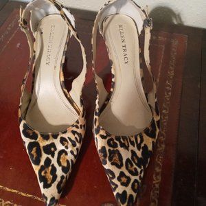 Ellen Tracy Leopard Print Heels